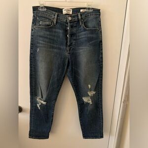 Frame Denim Distressed Button-fly Le Original Jeans - Size 27